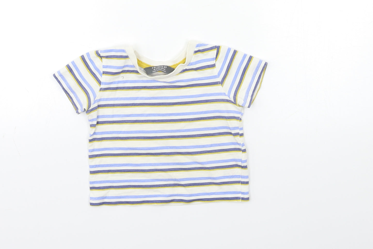 Primark Baby Blue Striped  Pullover T-Shirt Size 12 Months