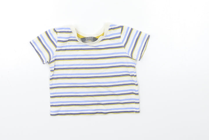 Primark Baby Blue Striped  Pullover T-Shirt Size 12 Months