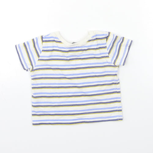 Primark Baby Blue Striped  Pullover T-Shirt Size 12 Months