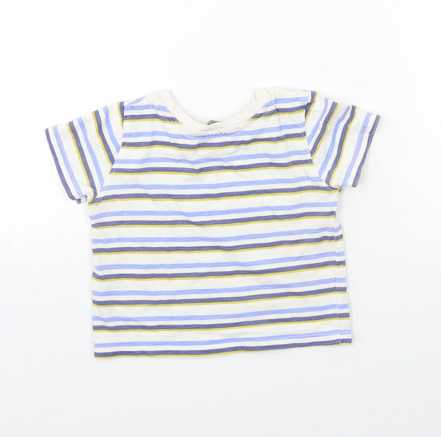 Primark Baby Blue Striped  Pullover T-Shirt Size 12 Months