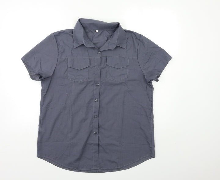 Preworn Mens Grey    Button-Up Size L