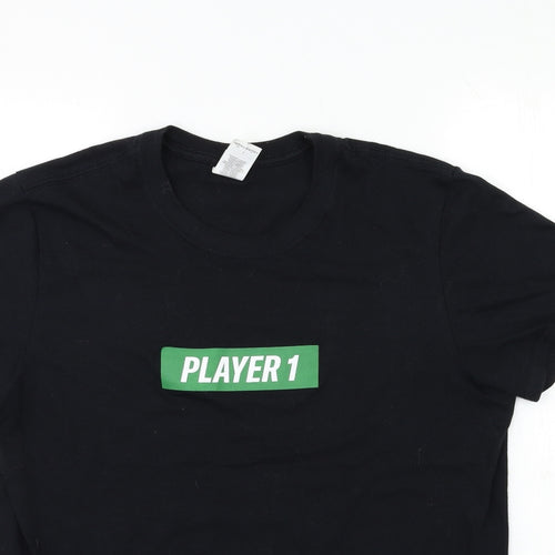 Gildan Mens Black    T-Shirt Size M