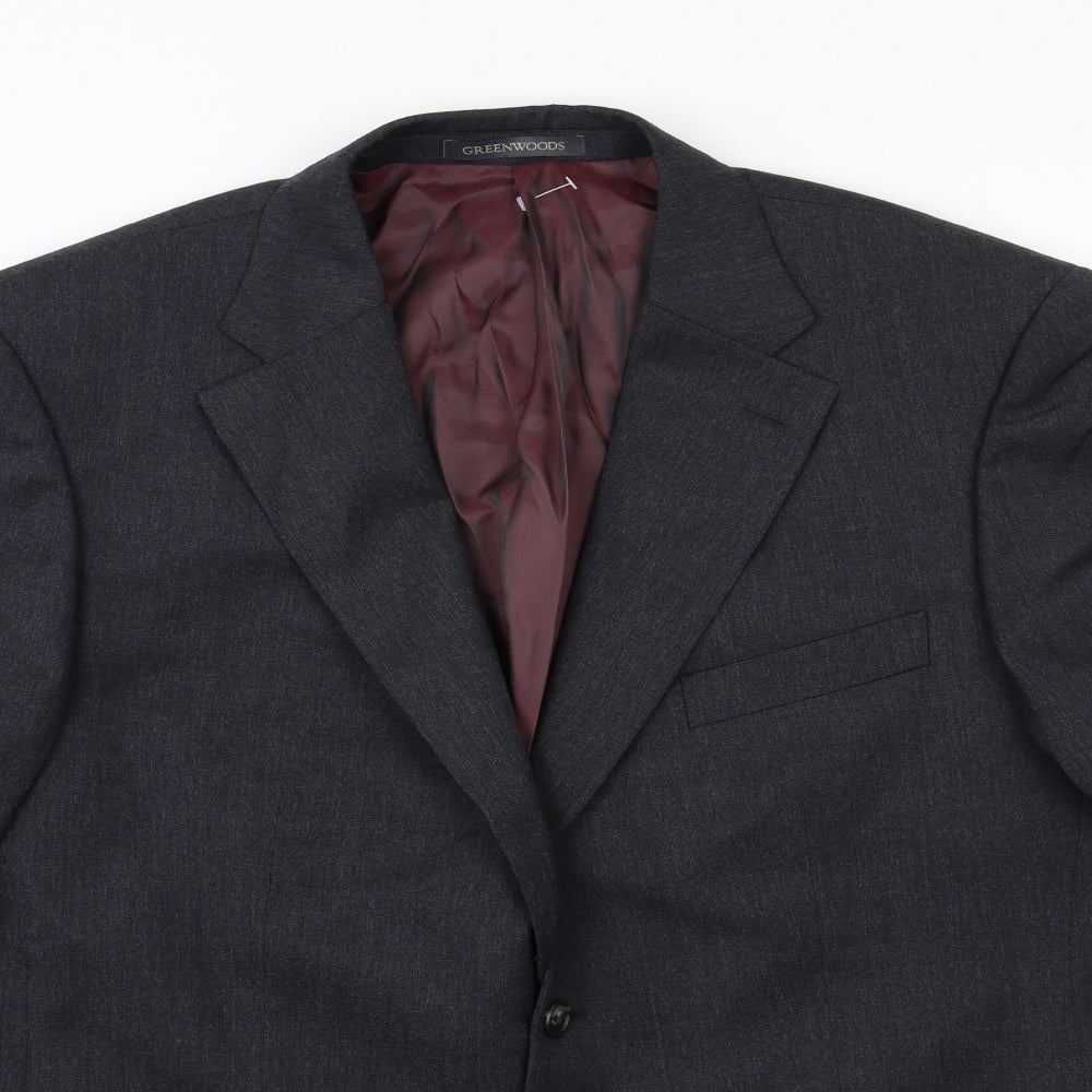 GREENWOOD Mens Grey   Jacket Suit Jacket Size 42