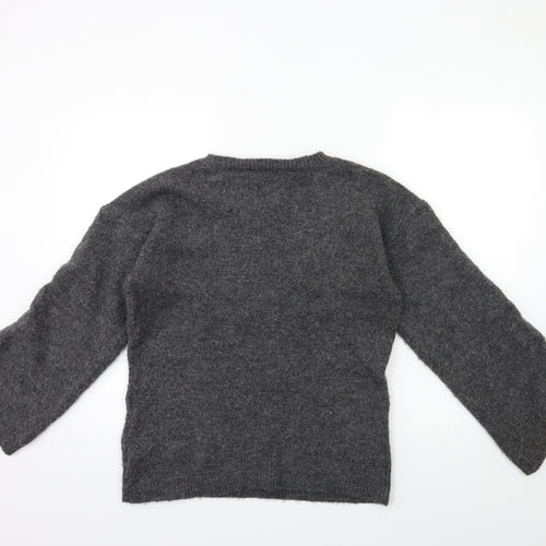 Dorothy Perkins Womens Grey  Knit Pullover Jumper Size 10