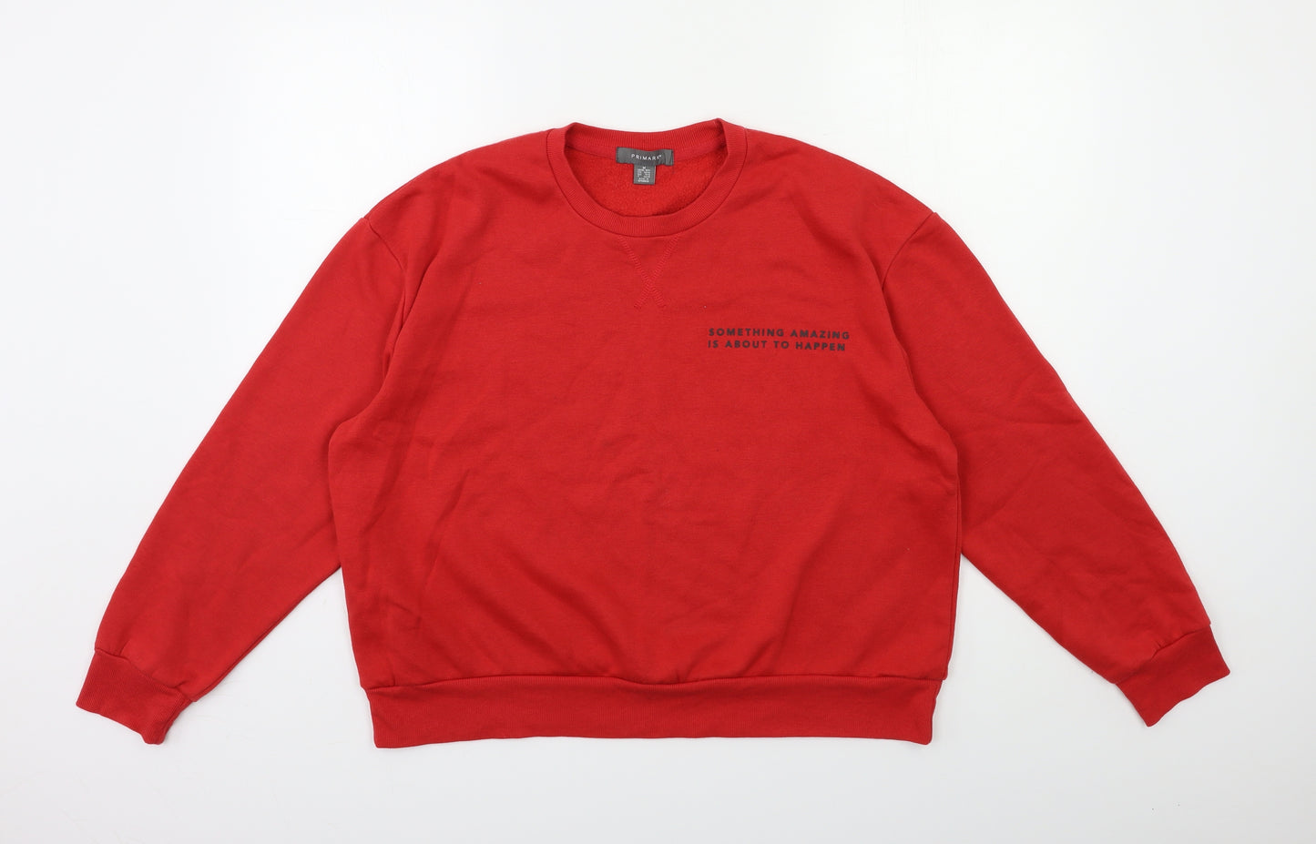 Primark Womens Red   Pullover Sweatshirt Size 12