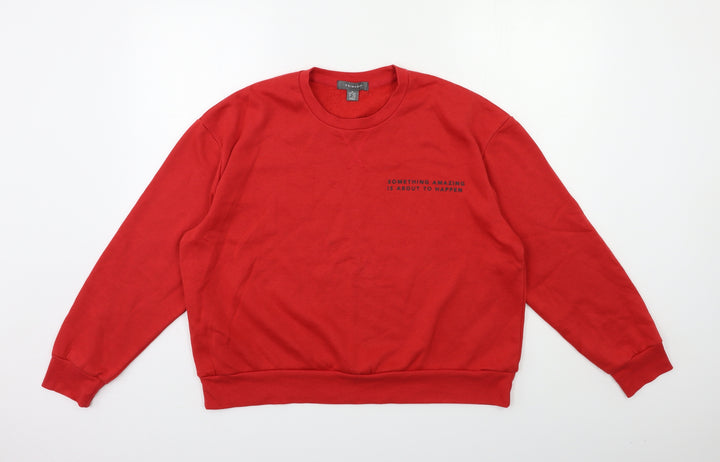 Primark Womens Red   Pullover Sweatshirt Size 12