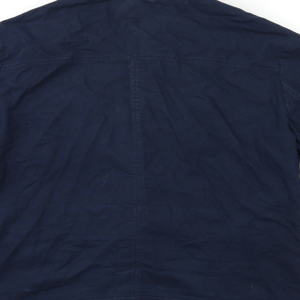 RESERVED & CO Womens Blue   Overcoat Coat Size L