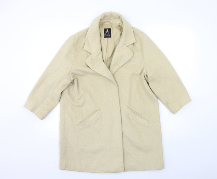Atmosphere Womens Beige Overcoat Coat Size 10