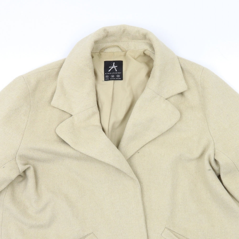 Atmosphere Womens Beige   Overcoat Coat Size 10