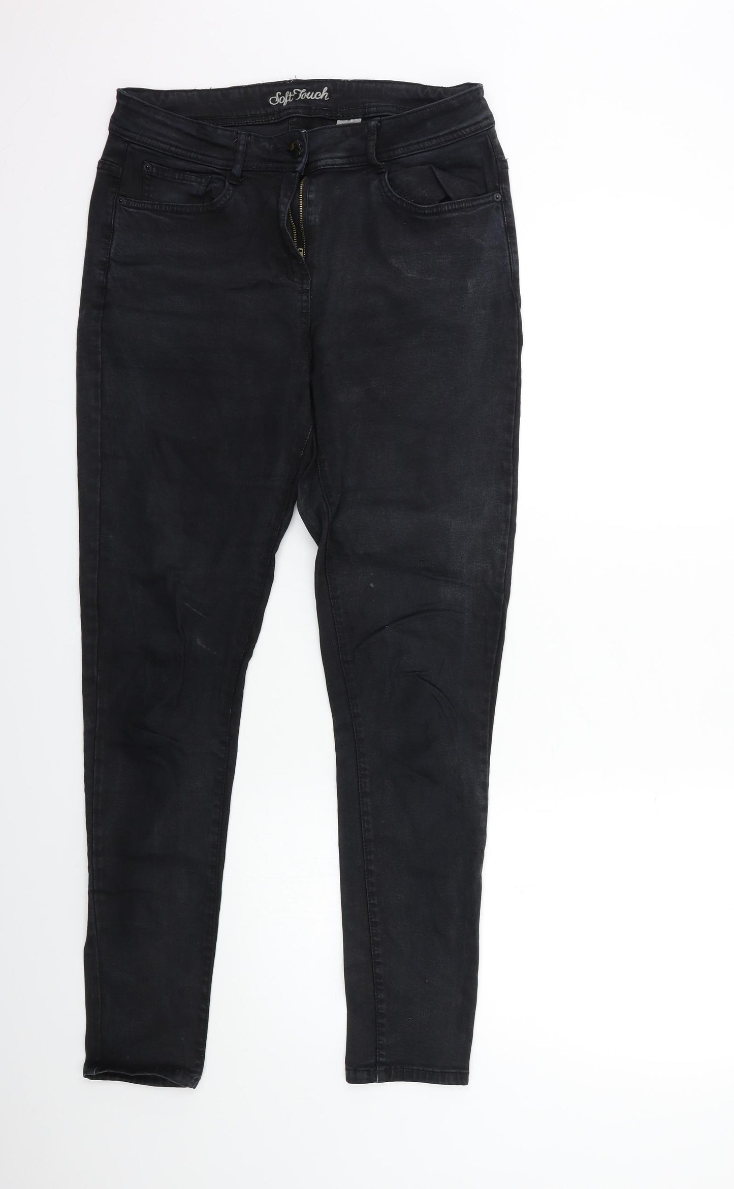 NEXT Womens Black  Denim Skinny Jeans Size 12 L29 in