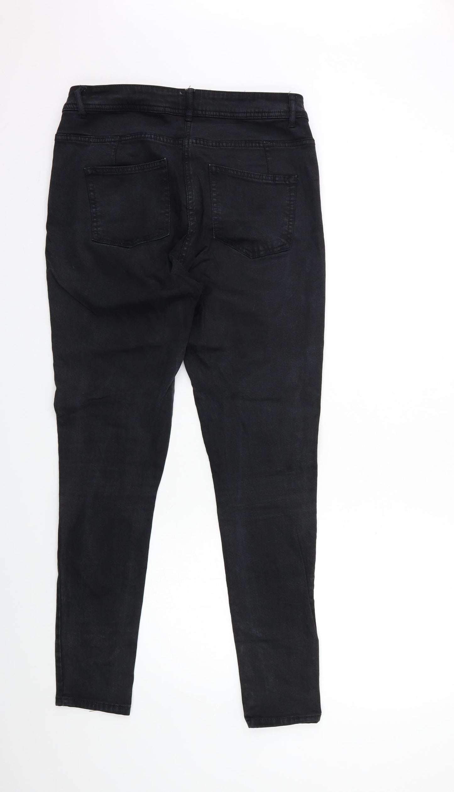 NEXT Womens Black  Denim Skinny Jeans Size 12 L29 in