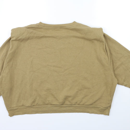 H&M Womens Brown   Pullover Sweatshirt Size XL  - Padded Shoulders