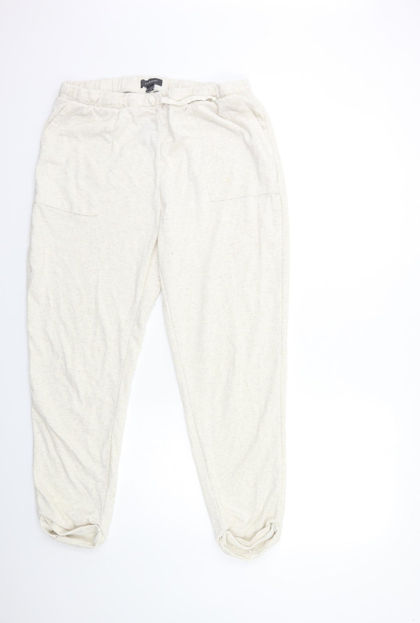 Primark Womens Beige   Sweatpants Trousers Size 14 L27 in