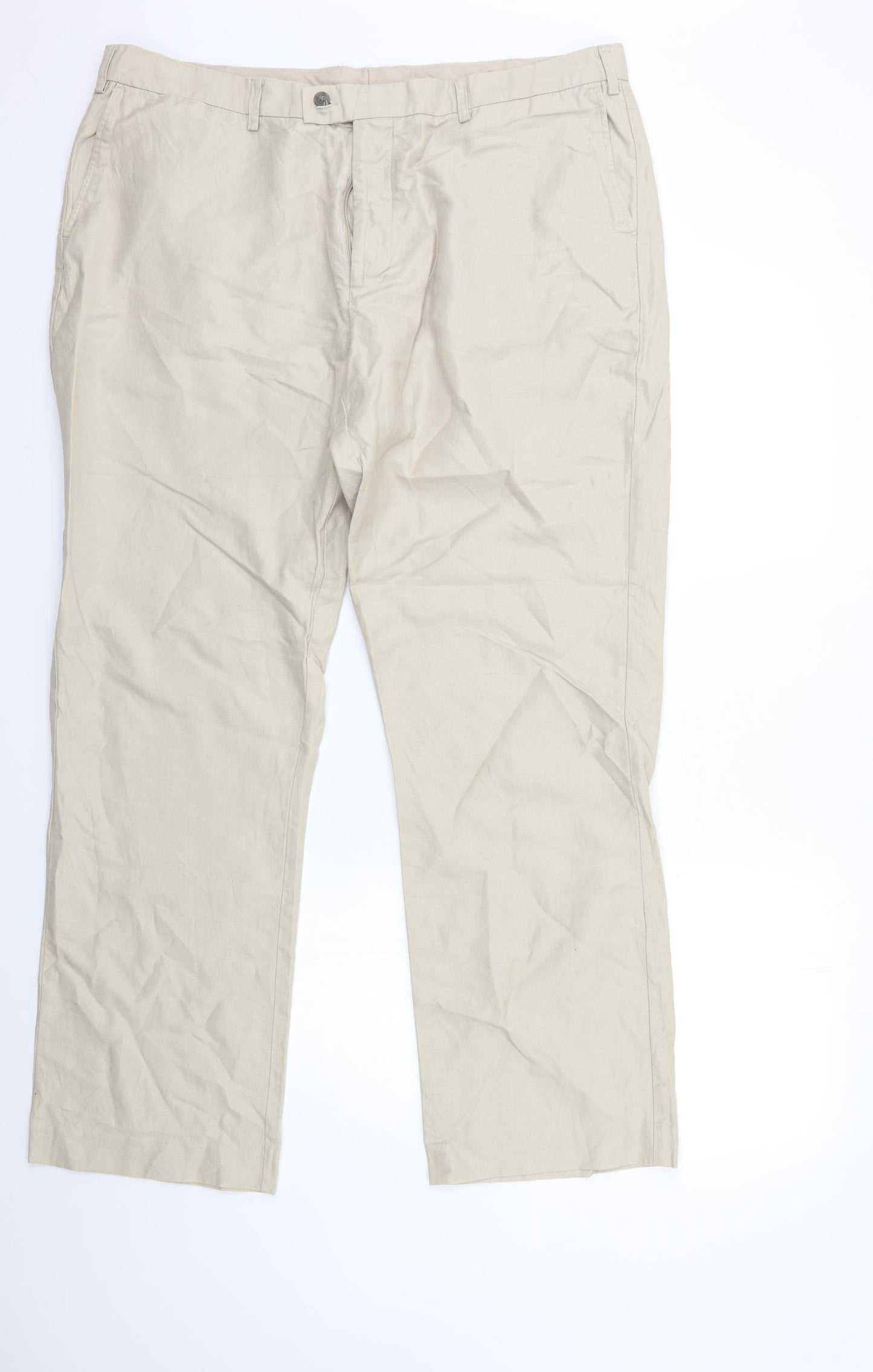 Butler & Webb Mens Beige   Trousers  Size 40 in L30 in