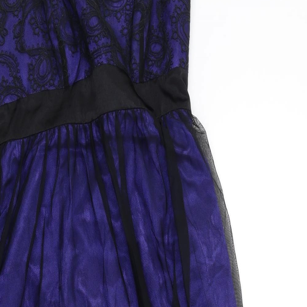 Monsoon Womens Blue  Rayon Ball Gown  Size 10