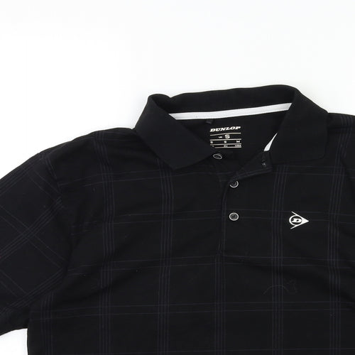 Dunlop Mens Black    Polo Size S