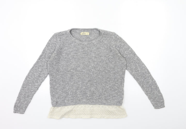 Hollister Womens Grey Knit Pullover Jumper Size S