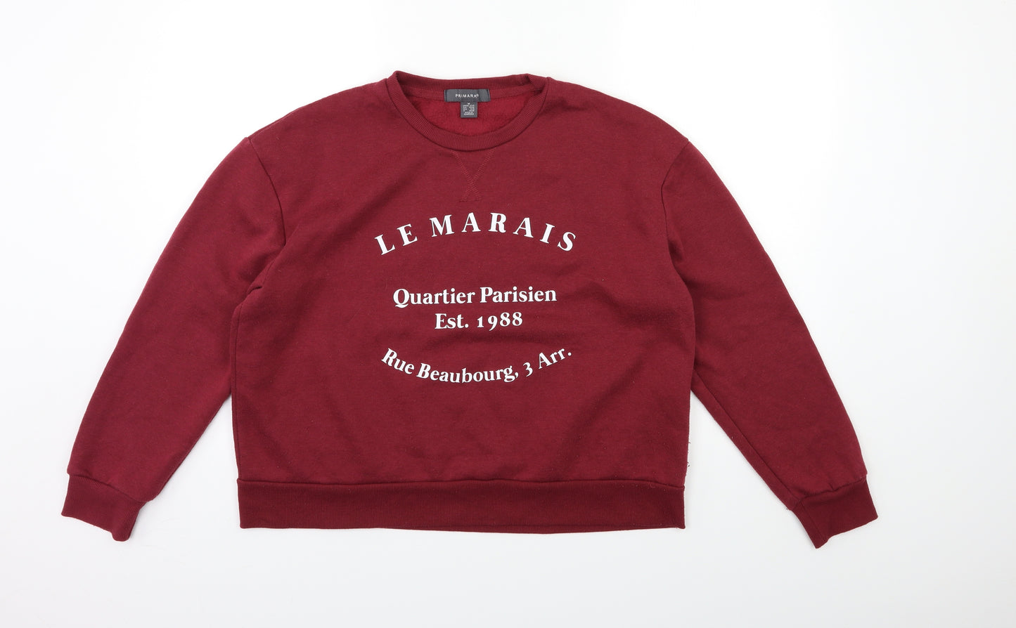 Primark Womens Red   Pullover Sweatshirt Size 12