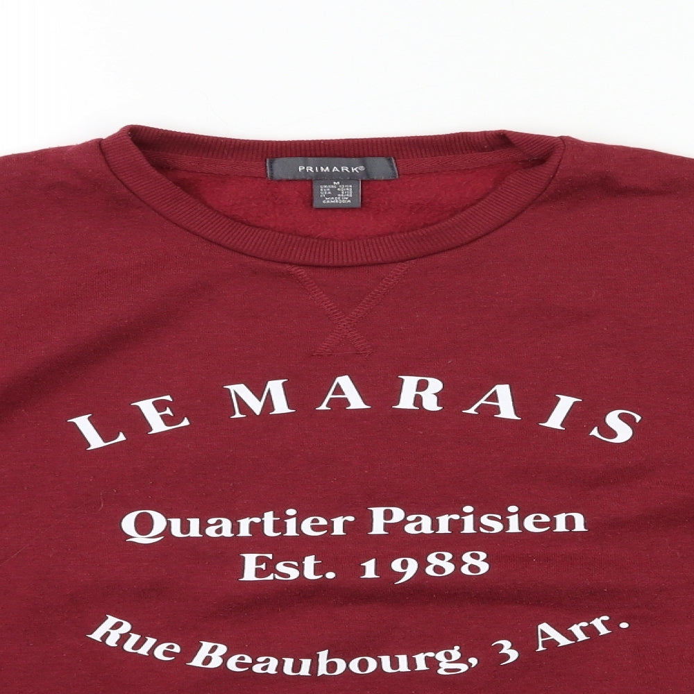 Primark Womens Red   Pullover Sweatshirt Size 12
