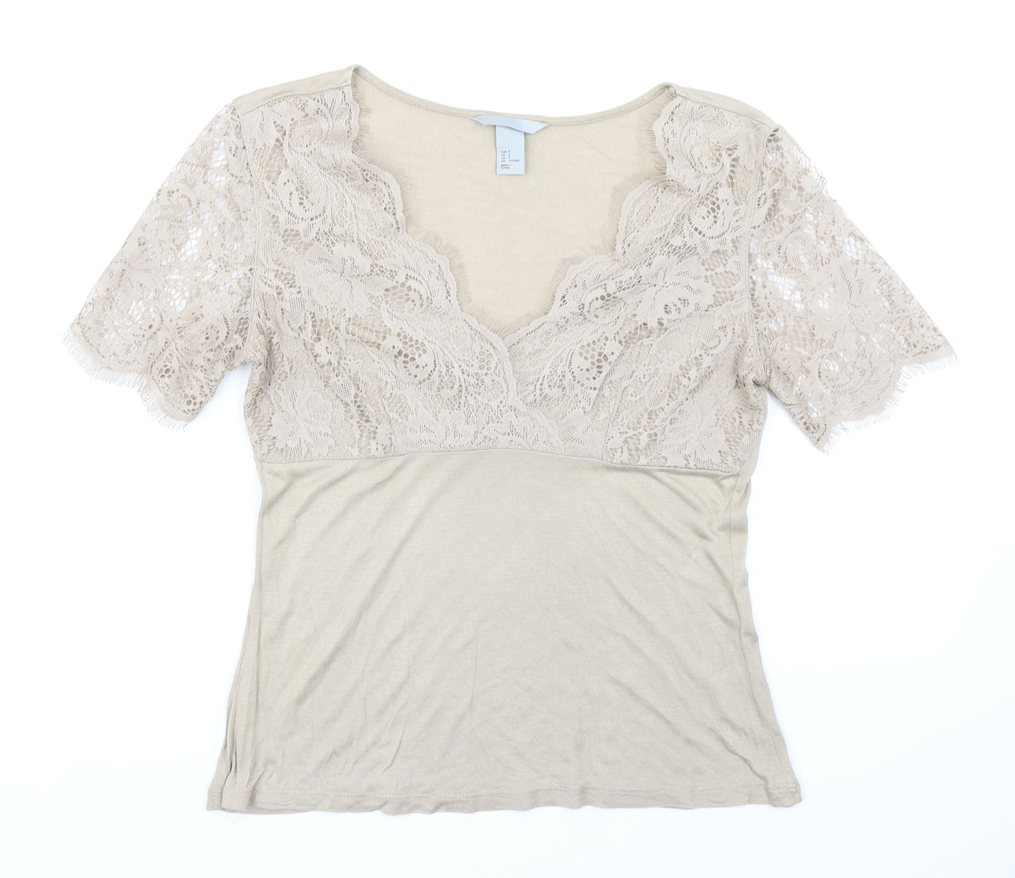 H&M Womens Brown   Basic Blouse Size S