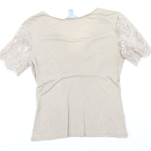 H&M Womens Brown   Basic Blouse Size S