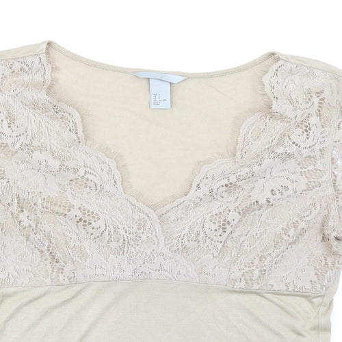 H&M Womens Brown   Basic Blouse Size S
