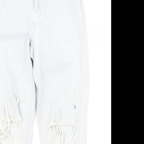 Topshop Womens Blue  Denim Mom Jeans Size 10 L26 in