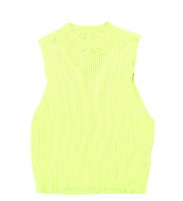 Divided Womens Green Knit Basic Tank Size M