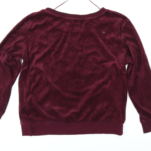 Love to Lounge Womens Purple Solid Fleece Top Pyjama Top Size L  - Harry Potter