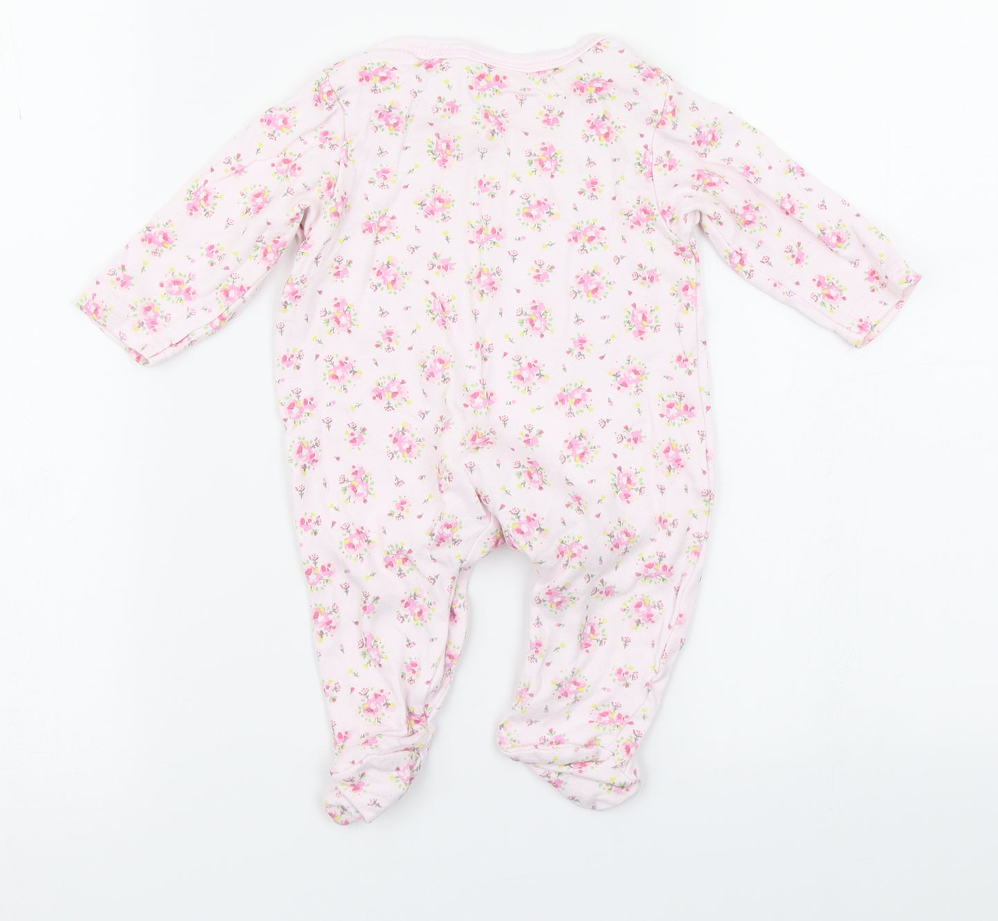 Bebe Bonito Girls Pink Floral  Babygrow One-Piece Size 3-6 Months