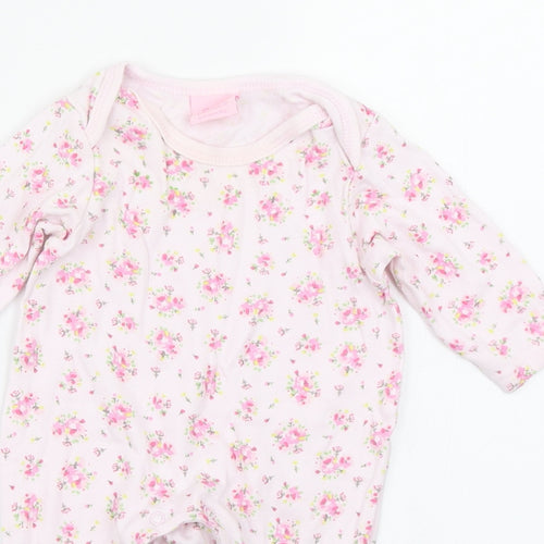Bebe Bonito Girls Pink Floral  Babygrow One-Piece Size 3-6 Months