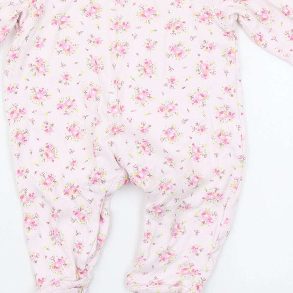 Bebe Bonito Girls Pink Floral  Babygrow One-Piece Size 3-6 Months