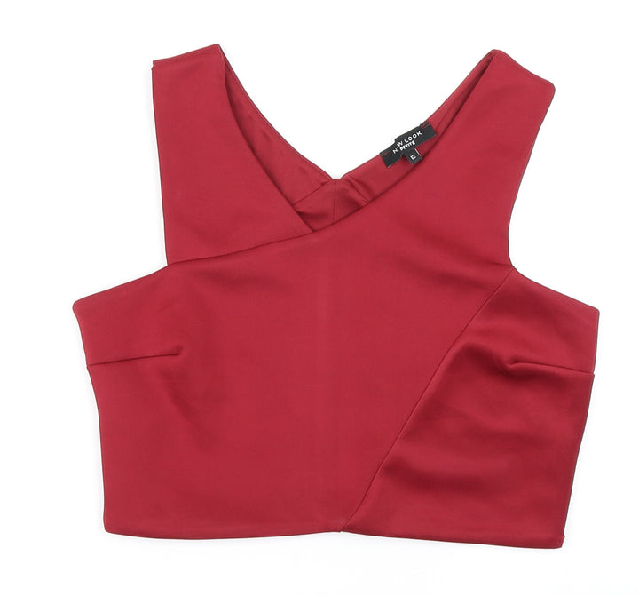 New Look Womens Red   Cropped Tank Size 12