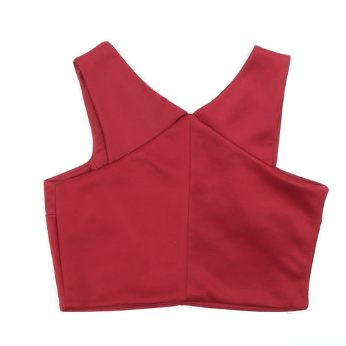 New Look Womens Red   Cropped Tank Size 12
