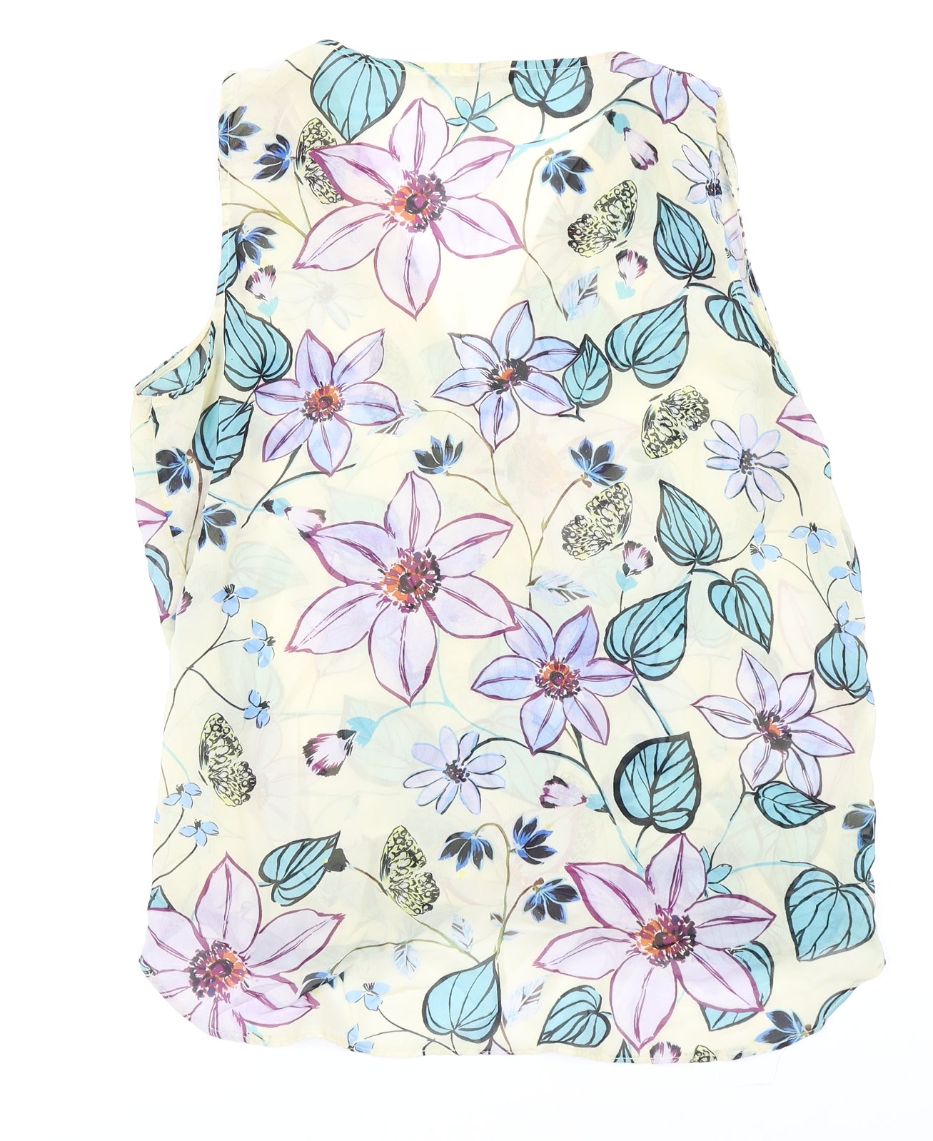 Atmosphere Womens Yellow Floral  Basic Blouse Size 16