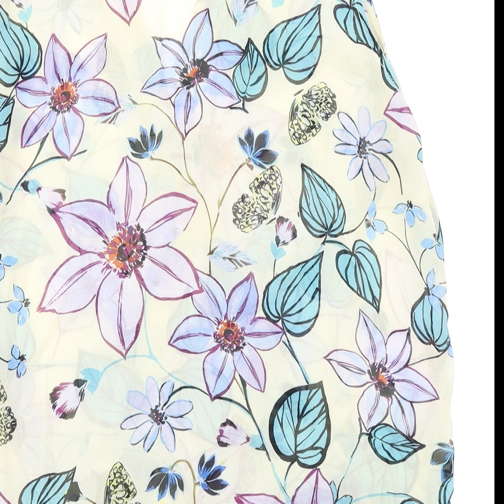 Atmosphere Womens Yellow Floral  Basic Blouse Size 16