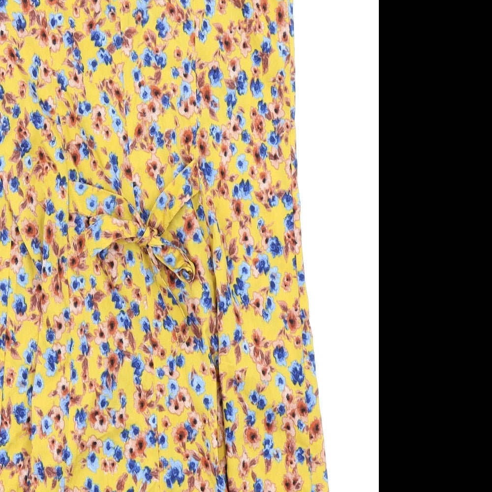 Primark Womens Yellow Floral  Playsuit One-Piece Size 12
