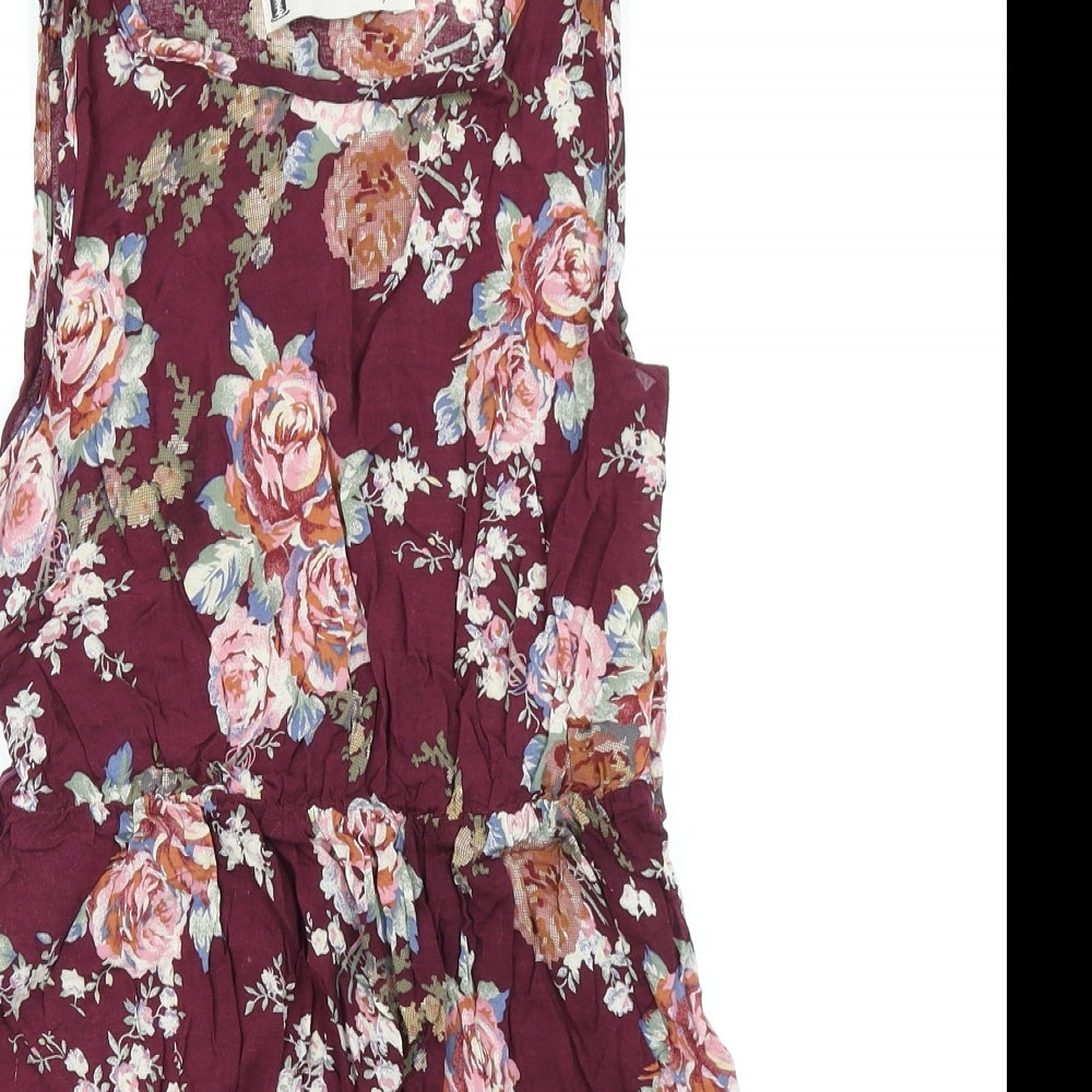Hearts & Bows Womens Purple Floral  Skater Dress  Size 10