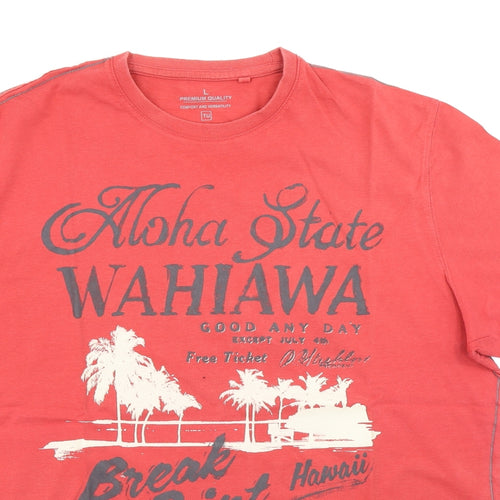 TU Mens Red    T-Shirt Size L