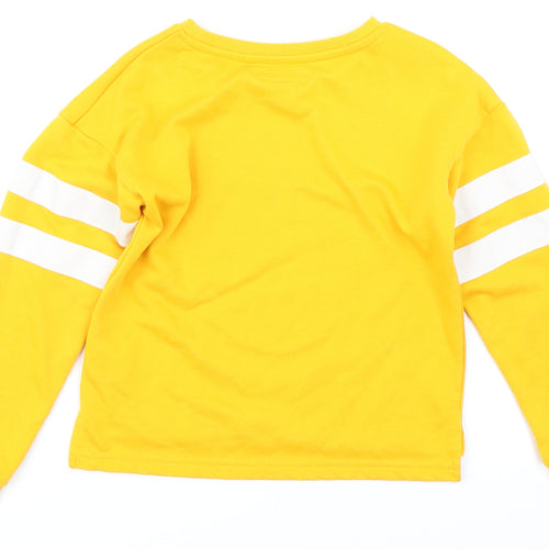 Primark Girls Yellow   Pullover Sweatshirt Size 8-9 Years