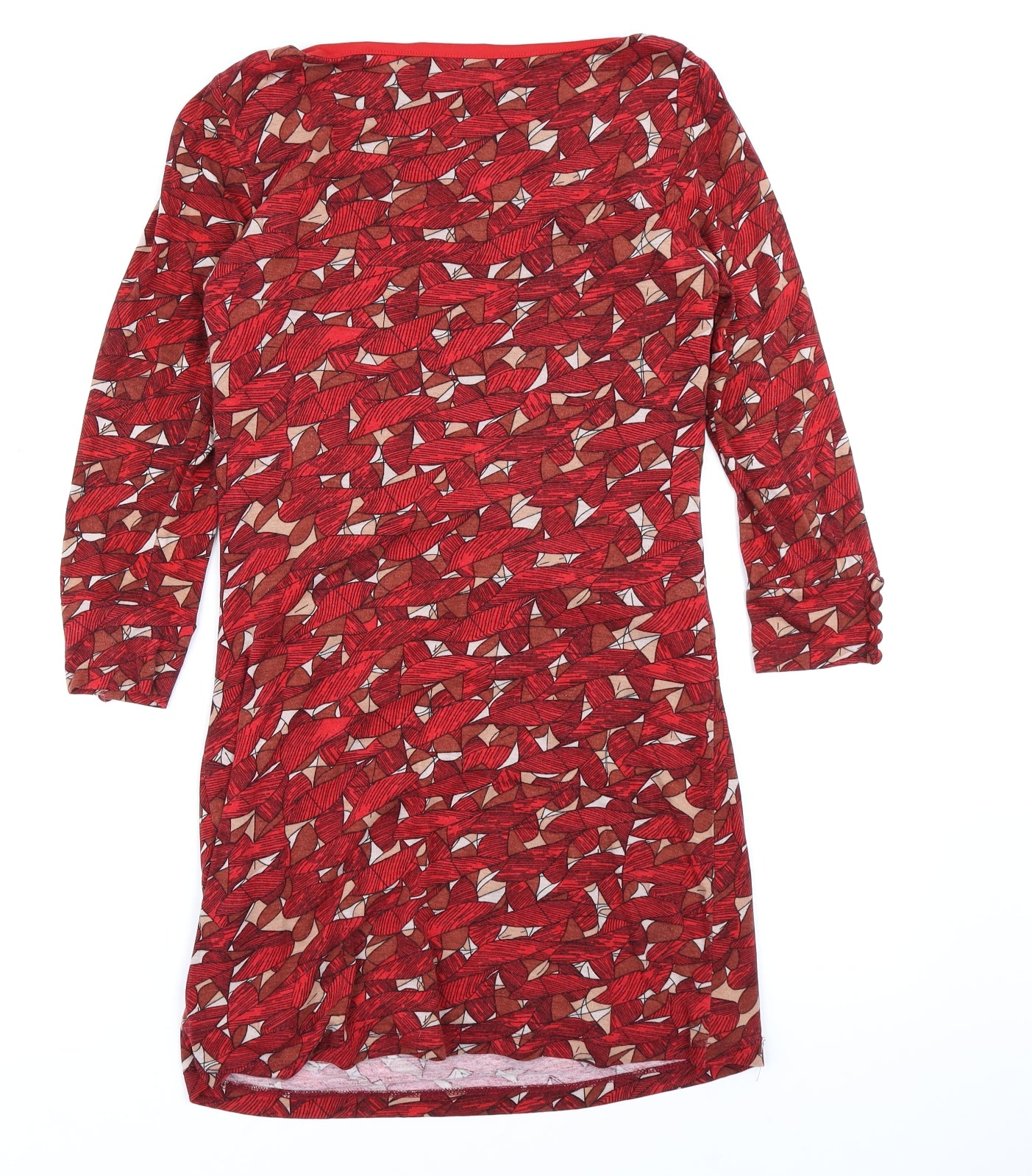 Jasper Conran Womens Red Geometric  Bodycon  Size 12