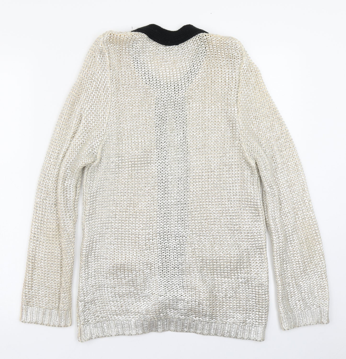 River Island Womens Gold  Knit Cardigan Jumper Size L