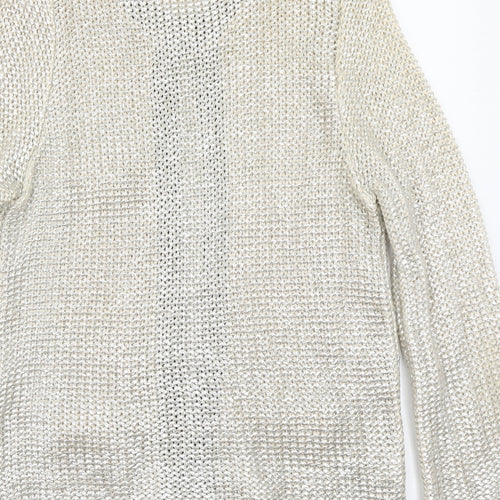 River Island Womens Gold  Knit Cardigan Jumper Size L