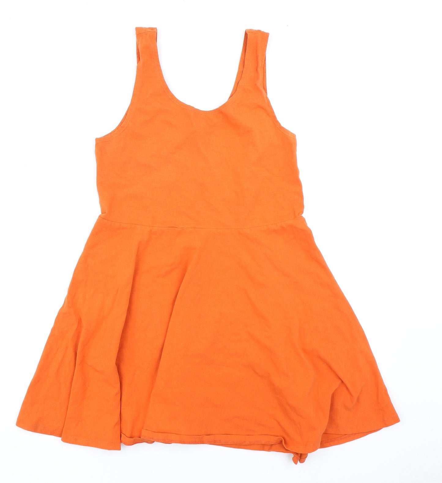 G21 Womens Orange   Skater Dress  Size 14