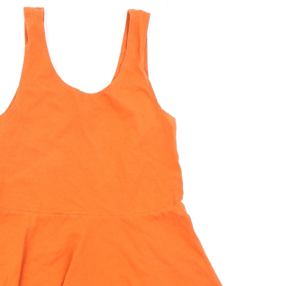 G21 Womens Orange   Skater Dress  Size 14