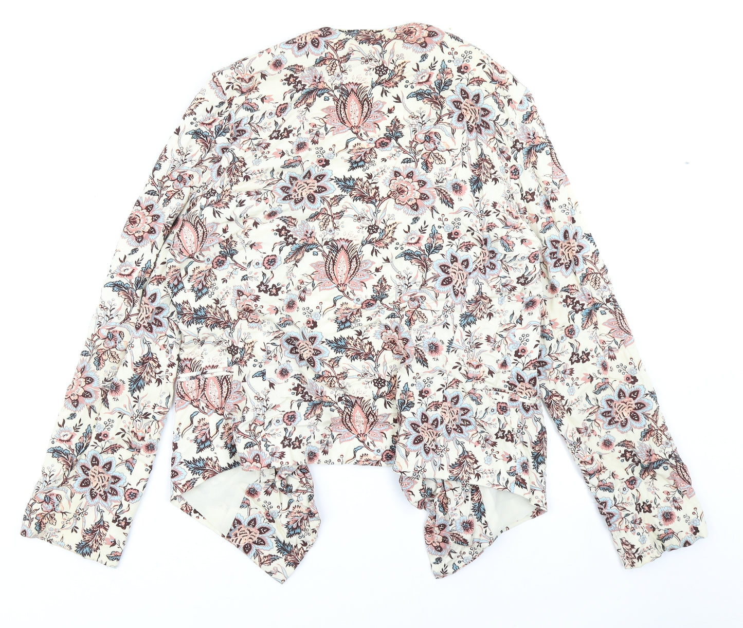 New Look Womens Ivory Floral  Jacket Blazer Size 14