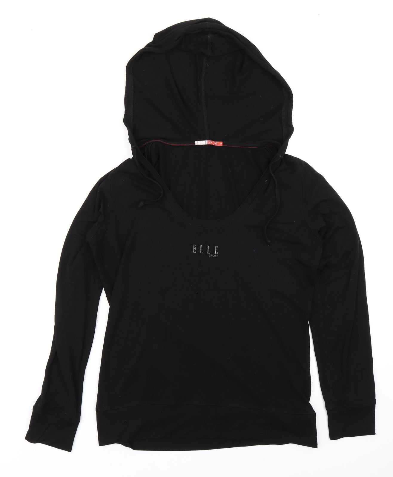 Elle Sport Womens Black   Pullover Hoodie Size 12