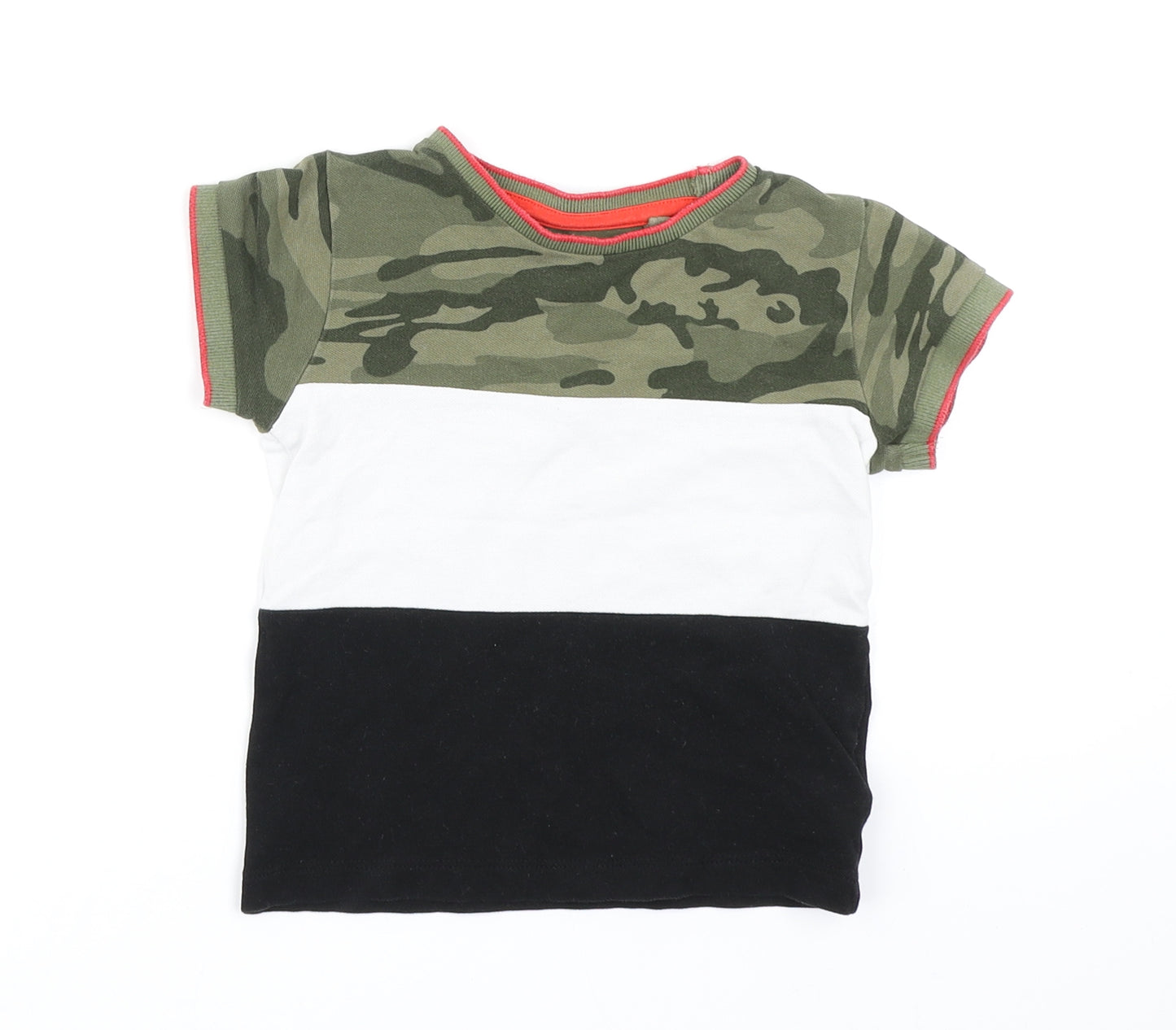 NEXT Boys Green Camouflage  Basic T-Shirt Size 12-18 Months