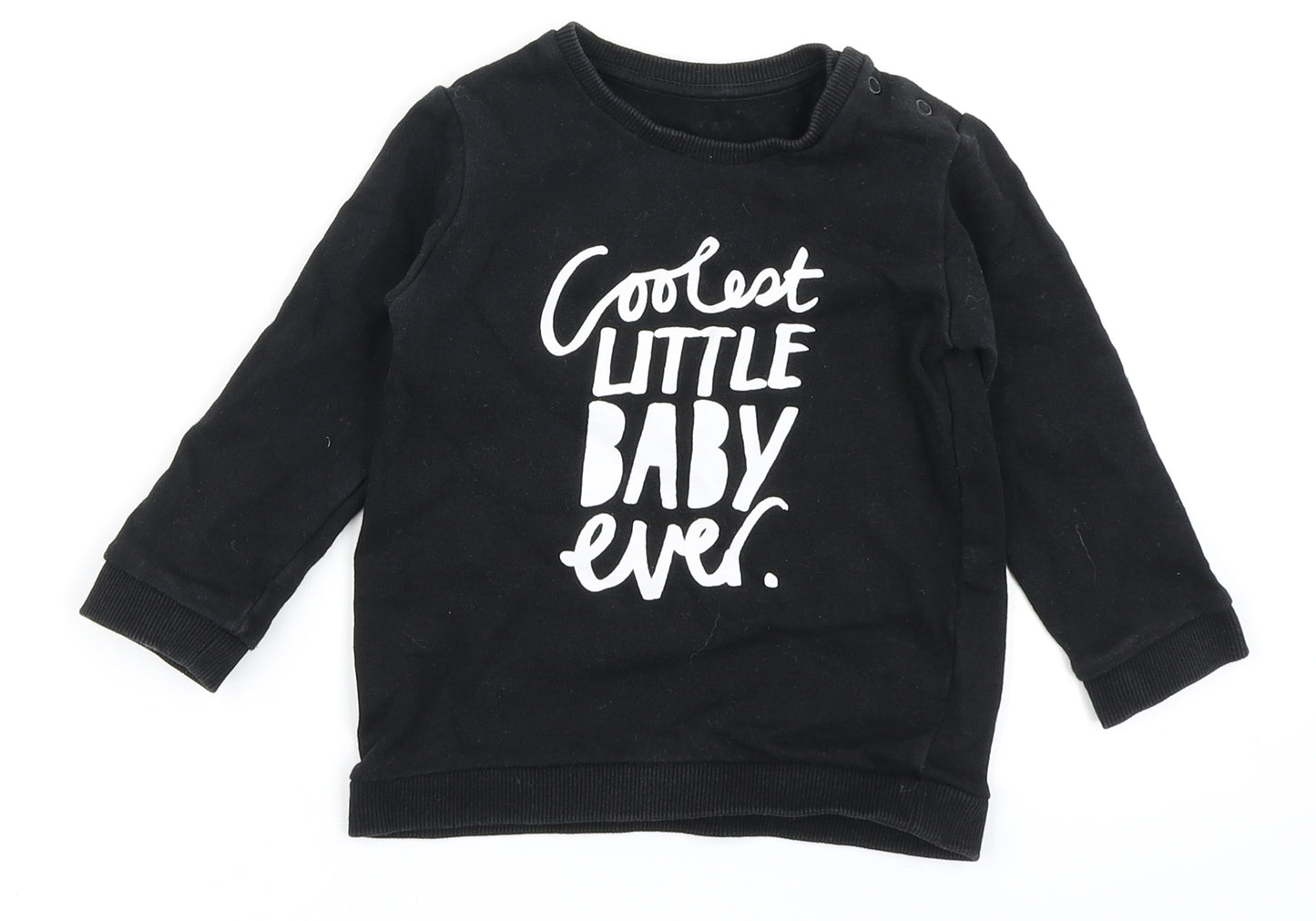 George Baby Black   Basic T-Shirt Size 12-18 Months