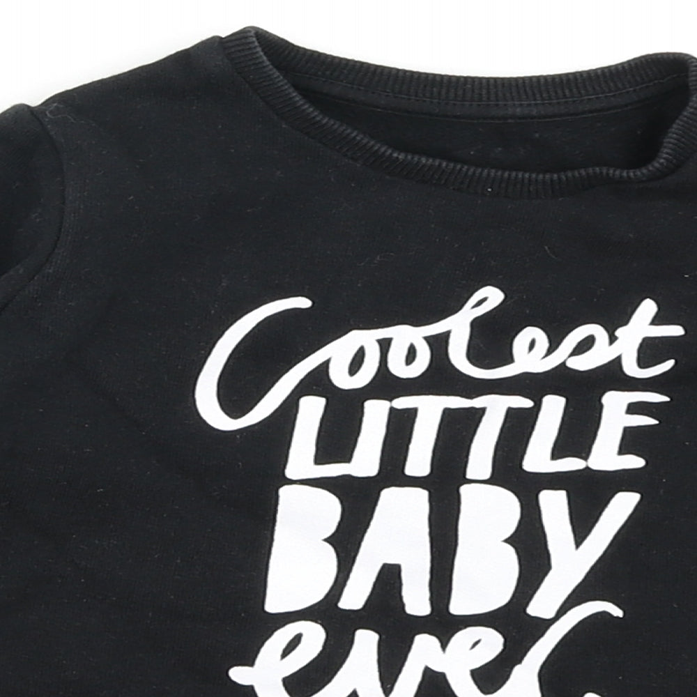 George Baby Black   Basic T-Shirt Size 12-18 Months
